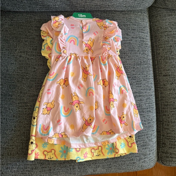 NWT Kids Disney Winnie the Pooh 2 Dress with Matching Diaper Cover Set - Picture 8 of 8